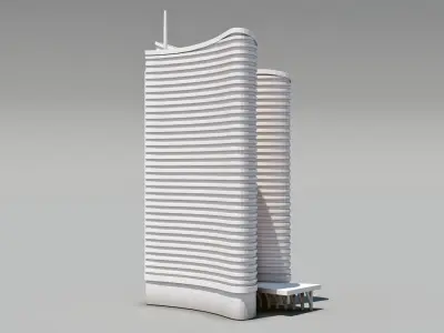 Investment Authority building in Abu Dhabi 3D print model