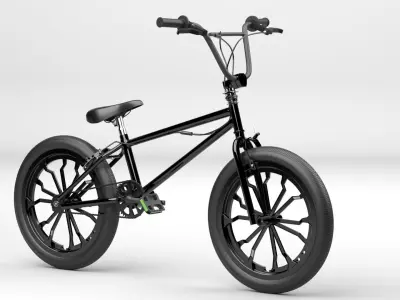 Black BMX Bike 3D model