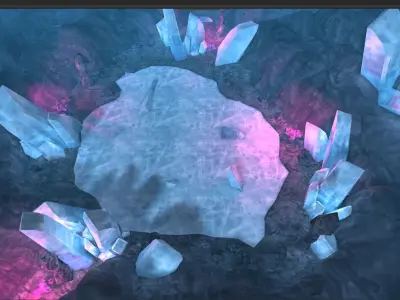 Casual Tiny Environment - Frozen Set Low-poly 3D model