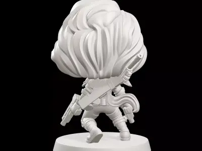 Jenny Chibi Gunslinger Titan Forge Miniature 3D print model