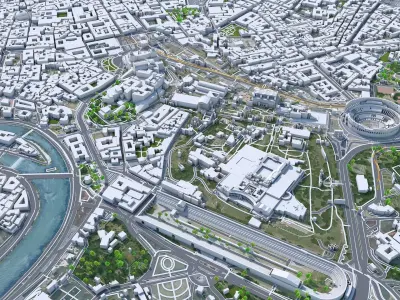 Rome City Italy Low-poly 3D model