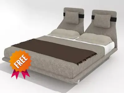 Lazy Night Bed BeB Free 3D model