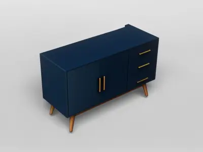 Modern Mid-Century Sideboard Cabinet 3D model