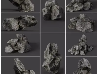 Rock Collection 006 3D Model Pack