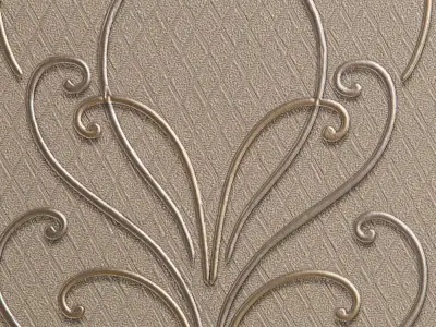 Mocha Metallic Vine Wallpaper Texture