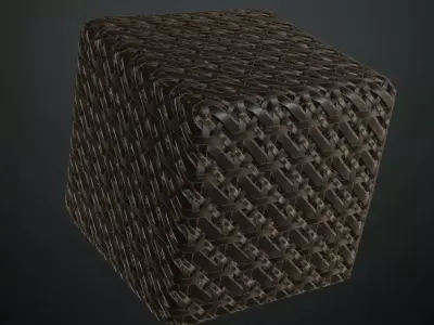 Tri-Axial Dark Woven Mesh PBR Seamless Texture
