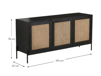 Retro Sideboard Vienna Mit Wiener Geflecht 3D model