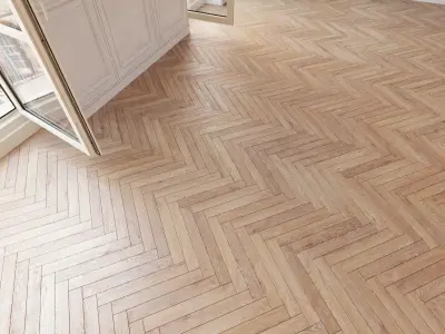 Herringbone parquet 32 WITHOUT PLUGINS 3D model