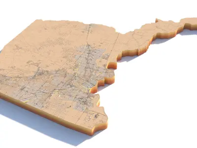 Sacramento city in California USA 3D model
