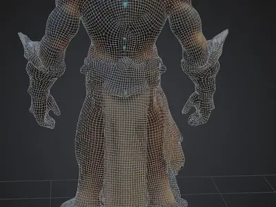 Scifi Character Warrior Low-poly 3D model