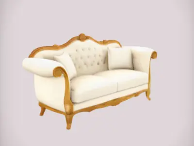 Premium Sofa Low-poly 3D model