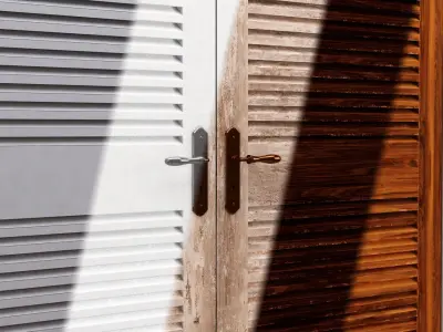 DOOR---Double leaf Low-poly 3D model