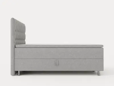 Montana Complete Bed Package 160x200 Light Gray Low-poly 3D model