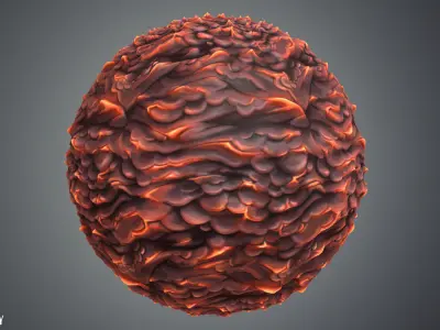Stylized Lava Vol 28 - Hand Painted Texture Texture