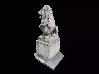 Lion sculpture 3D model