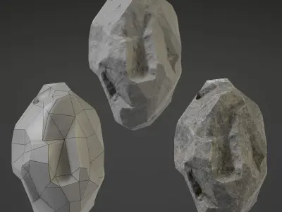 Stone Big - 4th Low-poly 3D model