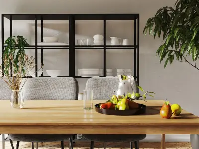 Interior Scene DiningRoom 3D model  3D model