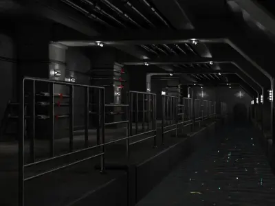 Underground Tunnel 3D Realistic Model 3D model