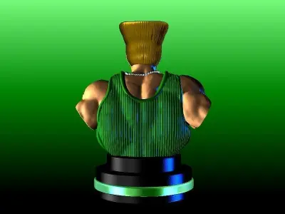 GUILE STREET FIGHTER VIDEO GAMES BUST 3D print model