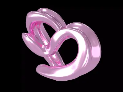 Abstract Heart Shape v1 004 Low-poly 3D model