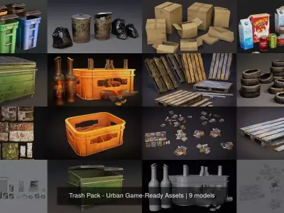 Trash Pack - Urban Game-Ready Assets