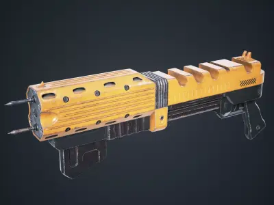 Sci Fi Gun Spark Low-poly 3D model