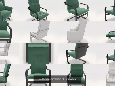 Collection Armchair 11 3D Model Pack