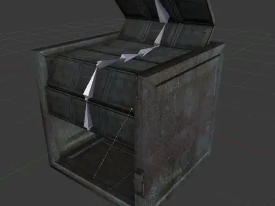 Door component 2 rigged and animated Free low-poly 3D model