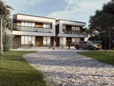 Modern Villa 3D model 26