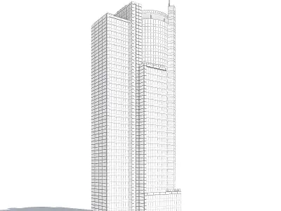  Skyscraper with Helipad 3D Model 3D model