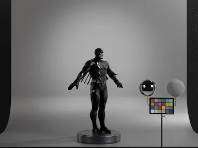 Black Bolt Low-poly 3D model