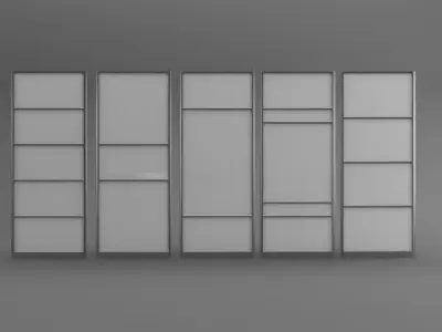 Sliding doors 3D model