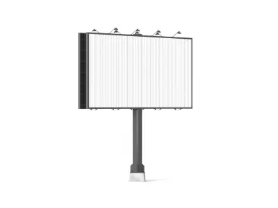 Rectangular Advertising Trivision Billboard - street sign banner 3D model