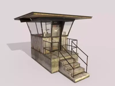 Old Security Booth 3D model