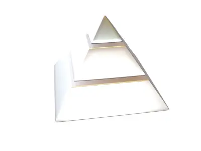 Layer Pyramid v1 004 Low-poly 3D model