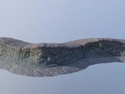 Modular cliffs Low-poly 3D model