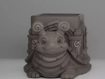 Cute Snail House Planter STL File for 3D Printing Fantasy Decor 3D print model