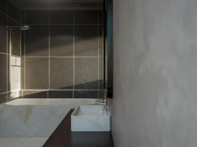 Minimalist design modern bathroom Low-poly 3D model