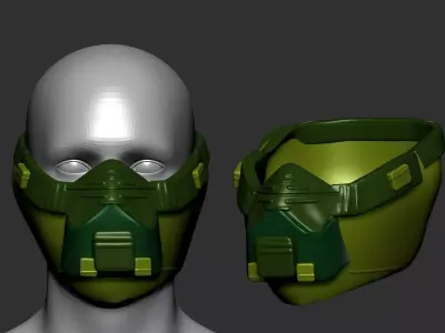 helmet high poly sculpt 3d printable  3D model 95
