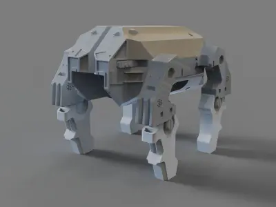 space robotic mech scifi  3D model