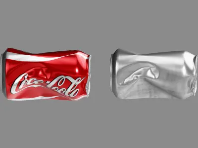 Crushed Soda Can 01 3D model