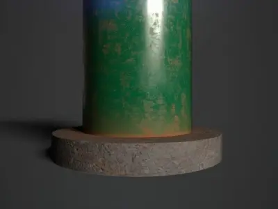 Lamp PBR candle Low-poly 3D model