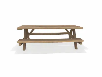 Picnic Table Low-poly PBR 