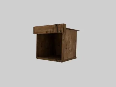 old kiosk Low-poly 3D model