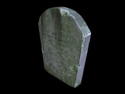 OldGravestone6 tombstone - Low-poly 3D model