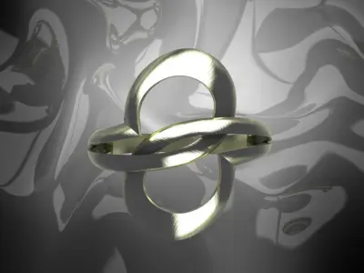 Plain Light Women Ring 3D print model