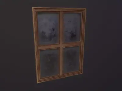 Window Old Factory 3D Model Low-poly 3D model