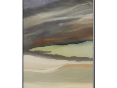 Set of 3 Abstract Paintings in Frames 3D model 89