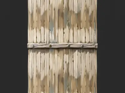 Stylized Wood Fence Seamless Texture Texture