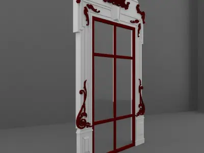 Baroque Door 3D model